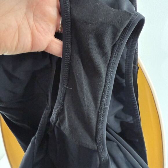 Always for Me Black Swim Dress Halter Ruffle Neck Slimming Womens 20W - Picture 5 of 6